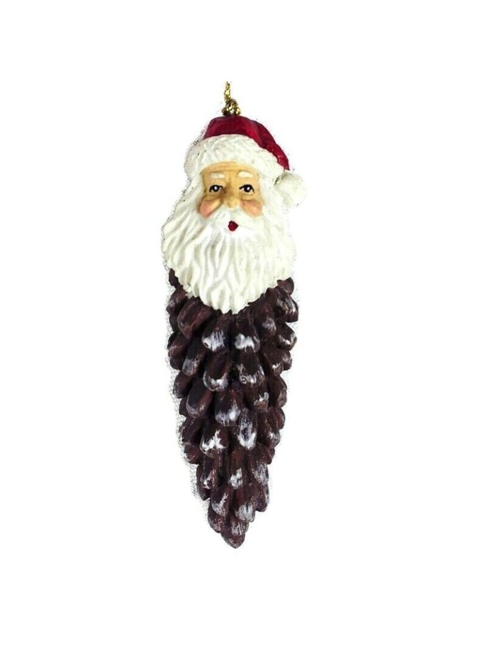 Santa Christmas ornament Santa and pinecone
